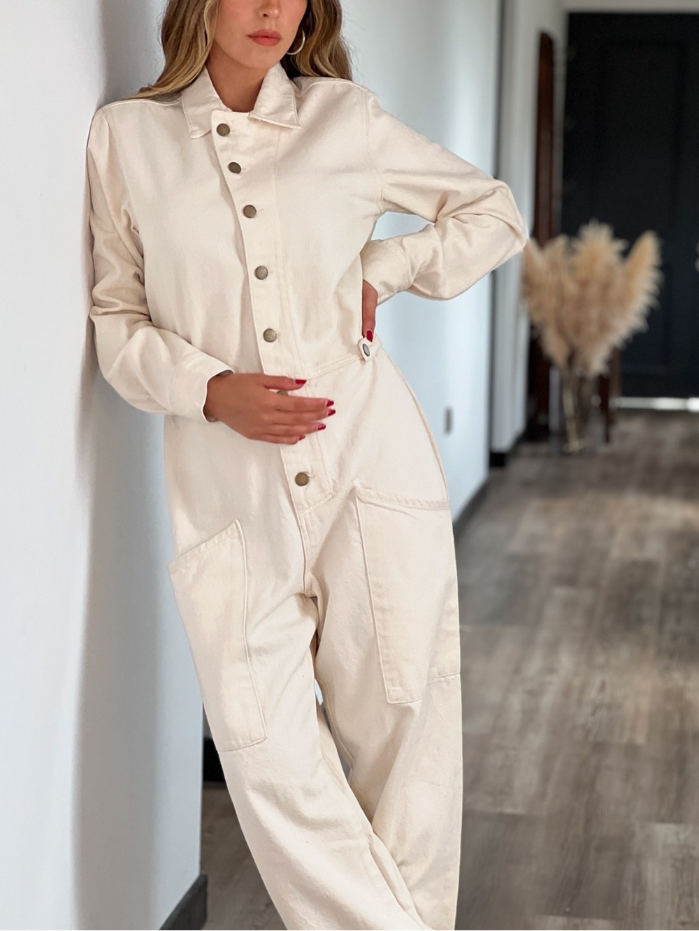 NWOT ZARA Utility Jumpsuit with Front Buttons and Pockets, Long Sleeves, Loose - Picture 2 of 14